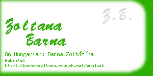 zoltana barna business card